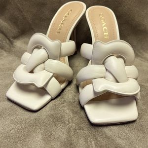 Coach chalk color sandals